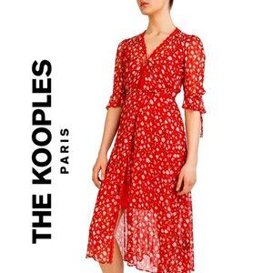 The Kooples Rosa Floral Print Wrap Dress